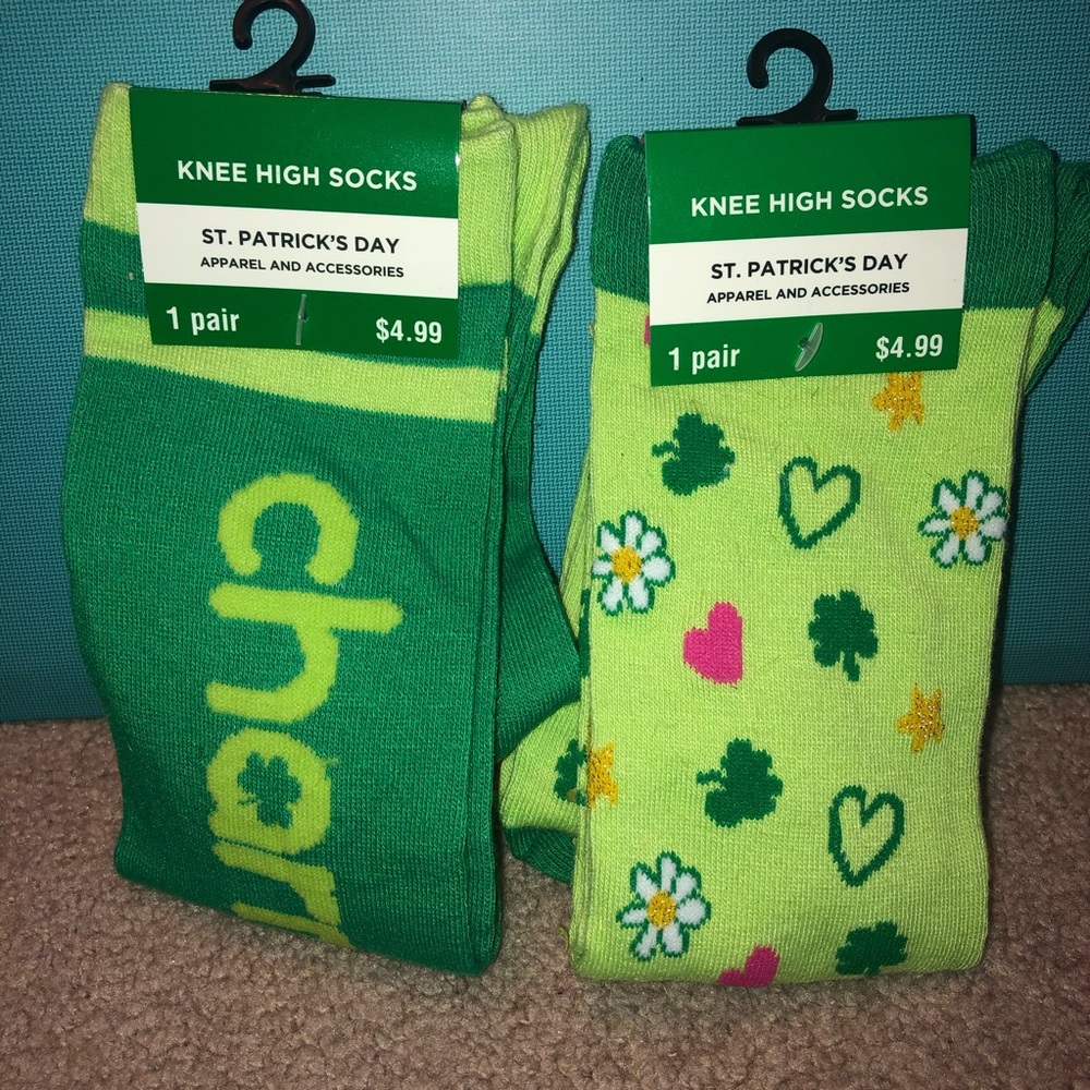 Three pairs of Saint Patrick’s Day socks